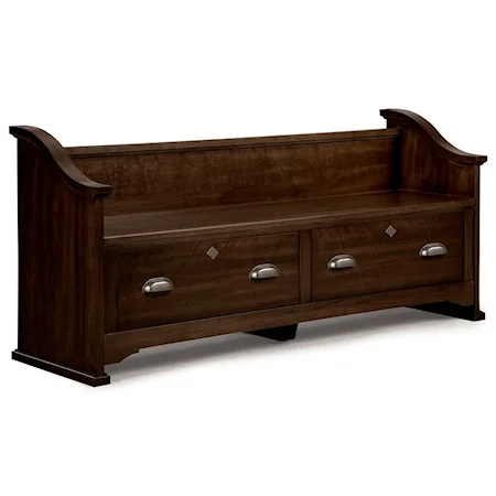 Relaxed Vintage 2 Drawer Storage Bench